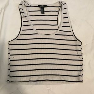 striped cropped tank